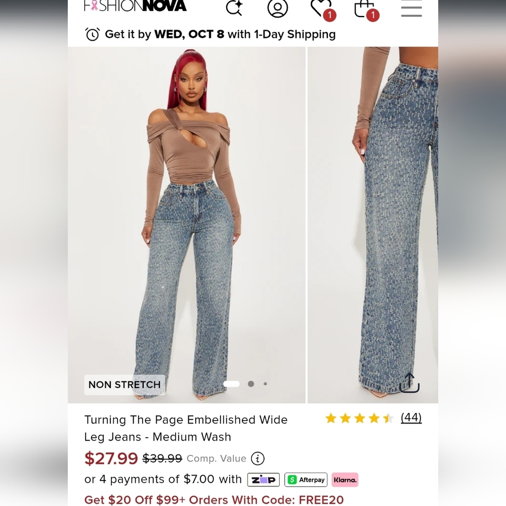 Fashion Nova Blue Flare Jeans